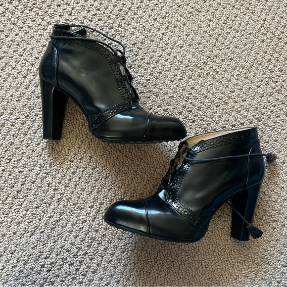 Tod’s Black Lace-up Ankle Booties - Size 37.5 - Picture 4 of 6